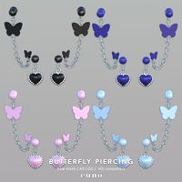 butterfly piercing | euno sims on Patreon