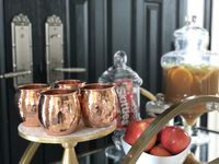 Easy bar cart styling - a great way to great your trick or treaters