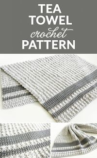 Aligned Cobble Tea Towel Crochet Pattern - Dabbles & Babbles