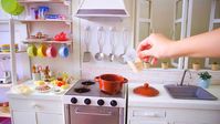 MINIATURE SHRIMP PASTA - KITCHEN TOY SET REAL COOKING