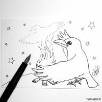 SPIRITUALITY - Character strengths presented with animals drawn with ink on paper by elinap - © Elina Puohiniemi