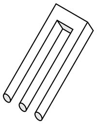 Optical illusion - impossible trident