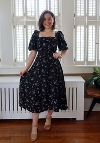 Handmade Closet Core Pauline dress made with Deadstock Silk fabric! I made View B with an altered skirt (details in blog post!)