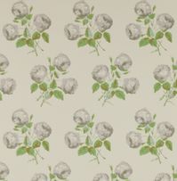 Now offering the iconic Colefax and Fowler Bowood pattern in a wallcovering. A pretty rose bouquet motif design with a vintage feel. Shown here in grey and green against a neutral background. Please request a sample for true color match. Sold by the 11-yard roll. Two roll minimum. Final Sale. Please email us for a sa
