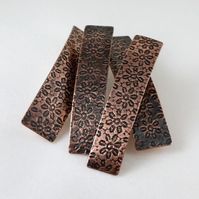 Copper hair barrettes by Caltha #copper #hair #barrette