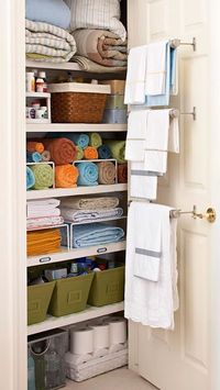 Linen closet organization