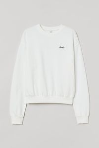 Sweatshirt - White/Smile - Ladies | H&M US