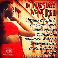 On Tuesday wear red