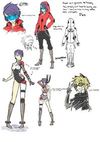 Cyberpunk Ladybug and Chat Noir from Miraculous Ladybug