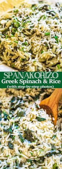 This Spanakorizo recipe has always had a special place at our dinner table. Fragrant and rich, this dish is loved by kids and adults. Below, I’ll teach you everything you need to know about this tasty Greek Spinach Rice. FOLLOW Cooktoria for more deliciousness! Share your photos with me, I ALWAYS check! #rice #dinner #spinach #vegetarain #greek #greekfood #videorecipe L