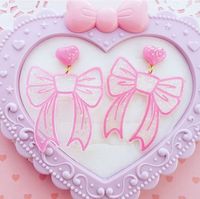 The Sparkle Ribbon Earrings by Whimsy Kei are some of my favorites!