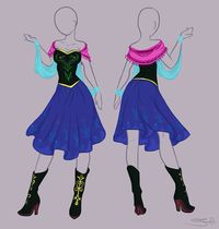 Frozen Anna - new dress by Tatara94.deviantart.com on @deviantART