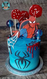 Gâteau du super héros Spiderman / Superhero cake, Spiderman cake