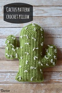 Get inspired to create for warmer weather with this crochet cactus pattern. You can create a not-so-prickly pillow with this free crochet pattern.