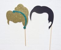 Cinderella Inspired Photo Booth Props ; Prince and Princess ; Disney Birthday Party ; Disney Party Decorations ; Disney Photo Booth ; Disney Wedding by LetsGetDecorative
