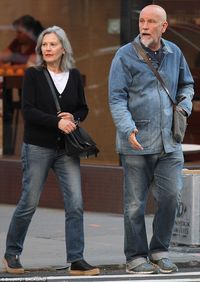 Talking it out: While walking, it looked like the Academy Award nominee was explaining something as he gestured and chatted with energy