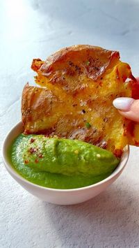 Carleigh Bodrug on Instagram: "🤯🥔💖I tried SMASHED POTATOES and OMG they are worth the hype. In my opinion, small potatoes are overrated for this trend. Find big, golden yukon golds! My recipe for these is now live at plantyou dot com along with the green goddess dressing which is a must! . #recipe #potatoes #easyrecipe #simplerecipe #vegan #veganrecipe #vegandiet #veganfood #plantbased #plantbaseddiet #plantbasedrecipe #healthyrecipe #Healthydiet #Potatoes potato recipe #smashedpotatoes"