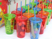 "Gum balls" theme party favors.. The kids love them!!!! so the mom's!;)