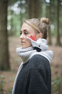 For the lady with a sense of humor: a parrot scarf.