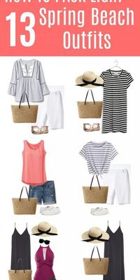 Going somewhere? Get there in style with these thirteen vacation outfits for your spring beach getaway. As an added bonus, all of the pieces will fit in your carryon.