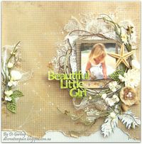 Di's Creative Space: Guest Designing Over At Kraft Plus Challenge BlogFor 2Crafty Chipboard"Beautiful Little Girl"