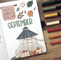 September Bullet Journal Cover Idea