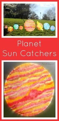 planet sun catchers - what an awesome space craft for kids! Outer space awesome craft for preschool
