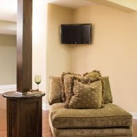 how to cover support poles in basement - Google Search