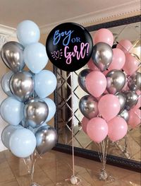 Gender Reveal Balloon #balloondecor #genderrevealparty #ohbaby #partythemes #itsaboy #itsagirl #shopsmall #babyshowerthemes