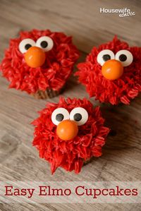 My two-year-old is right in the middle of her Elmo phase. She requests Elmo’s world as her lullaby and begs to watch Sesame Street. Her birthday party was full of red and Elmo from the decorations to the party games, but I have to say these little cupcakes were my favorite part. They were so …