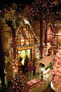 Rothenburg ob der Tauber at Christmas time, Rothenburg, Germany
