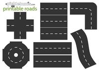 Free printable roads! Download, print and play!