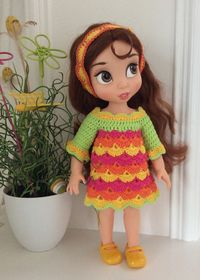 FICHE CROCHET pour POUPÉE 40 cm ANIMATOR DYSNEY : Jeux, jouets par crochet-bonheur-poupees