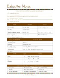 Great page with a printable info sheet for the babysitter to reference in case of emergency, free printable CPR instructions (adult and infant CPR) #householdbinder