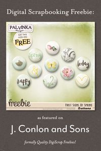 First Signs of Spring flair freebie from Palvinka Designs