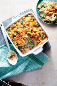 Cheesy Sausage, Broccoli, and Quinoa Casserole