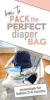 Everything you should pack in your diaper bag for a 0-6 month old baby. How to pack smartly so you’re prepared for anything but not lugging around too much bulk. // diaper bag essentials checklist, diaper bag purse, diaper bag checklist newborn new moms, ultimate diaper bag checklist, what to put in your diaper bag