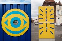 Signalétique du chantier Fives Cail, ancien site industriel de 25 hectares au cœur de la ville de Lille (59). En collaboration avec Lucie Colin