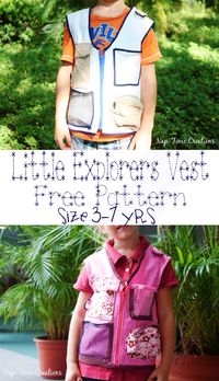 Explorers vest free pattern and tutorial Size 3-7yrs from Nap-Time Creations