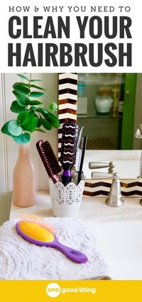 I'm sharing 3 easy methods for cleaning different kinds of hairbrushes that you can do in just a few minutes!