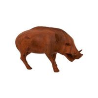 Holzfigur-Wildschwein-Eber-Koenigstier-der-Kelten-handgeschnitzt