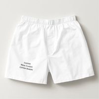 Create your own custom, personalized, mens comfortable 100% cotton classic sleepwear underwear boxers.