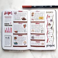 This September spread is very comprehensive! It is created by artist @journalbycia on IG. heck out our board "Bullet Journal / Planners Ideas" for more weekly planner, weekly journal, to-do list, event planner, mood tracker and journal quote. ✏Stationery weekly sale🔥 for just a fraction of price🛒💨🏃♀️. Visit ALotMall.com👇 🔖#WeeklyPlanner #WeeklyJournal #To-DoList #EventPlanner #MoodTracker #JournalQuote #JournalExample #JournalInspiration