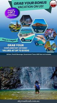 MAKE A PAYMENT ON AN EXISTING TRIP ALREADY BOOKED Simply make a payment to a trip such as Great Ocean Road, Broome, Kimberley, Cape York, Tasmania, Perth etc and we will issue you with a bonus hotel stay.* BOOK INTO A NEW TRIP AND MAKE A PAYMENTIf you book and make a payment for a new trip to Great Ocean Road, Broome, Kimberley, Cape York, Tasmania or Perth to Albany you will qualify for a holiday incentive and we will issue you with the bonus hotel stay. trip-hiking-travel-adventure-tour