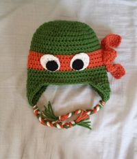 Teenage mutant ninja turtle crochet hat ear by Kamillascrochet