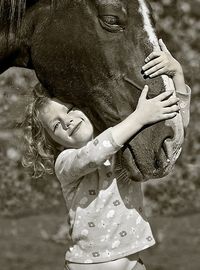 Few will ever understand the connection between a little girl and her Horse--this is Toni every morning!