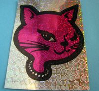 Sparkly vending machine stickers: