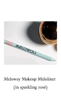 Meloliner is a waterproof versatile gel eyeliner pencil with a built-in sharpener for precision and control. Meloliner in sparkling rosé is the perfect gift for the holidays or a holiday glow.