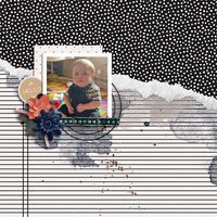 June Mini Kit - Polka Dot Chicks<br /> Blue Bayou template - Carol W Designs