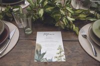 Botanical stationery suite | Menu | Wedding Stationery "Orto Botanico" designed by Letteraventidue {www.letteraventidue.it} Photography by Tiziana Gallo http://burnettsboards.com/2016/04/botanical-organic-styled-shoot/